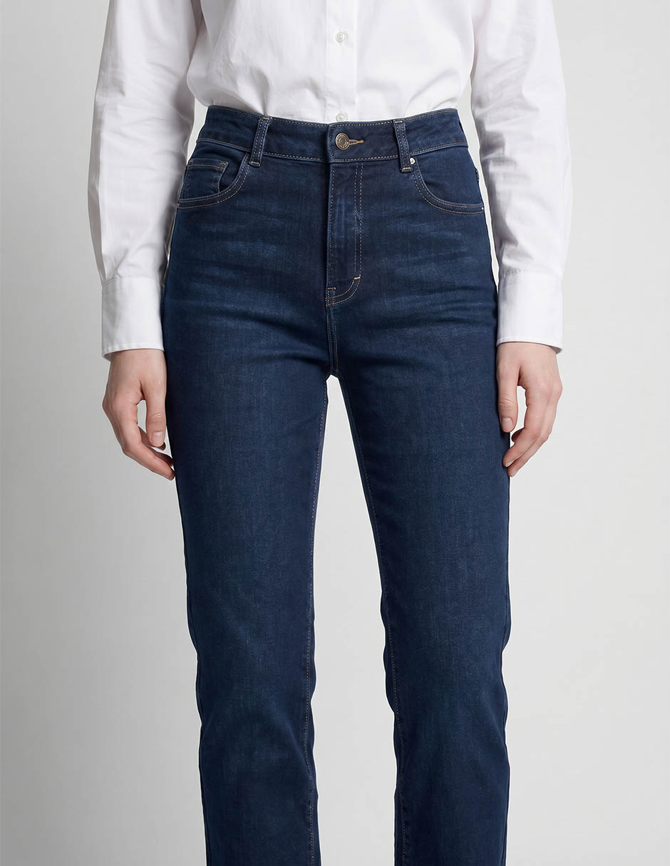 Jeans slim corte cintura para mujer 3