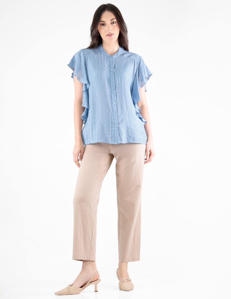 Blusa manga corta para mujer 4