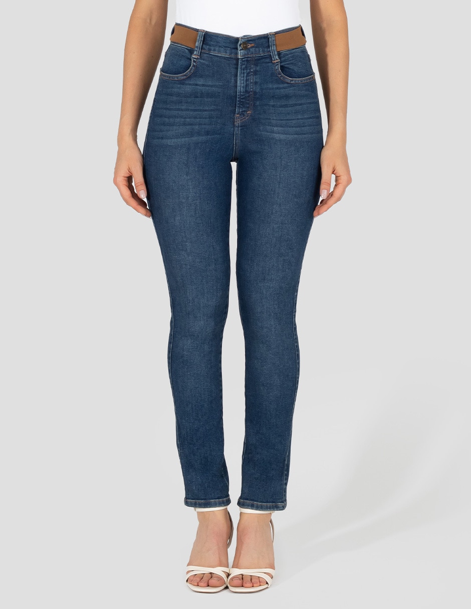 Jeans straight corte cintura alta para mujer Jeans straight corte cintura alta para mujer
