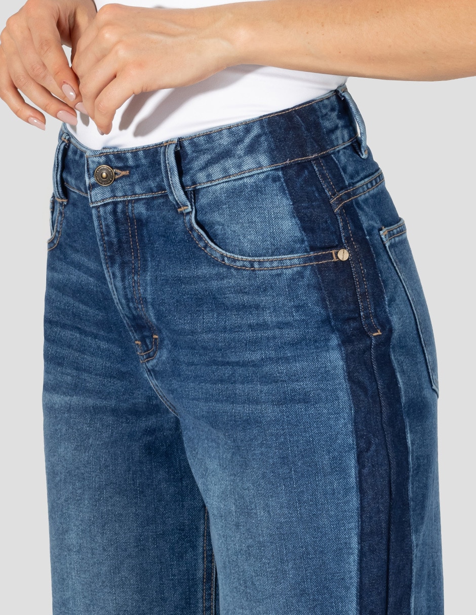 Jeans straight corte cintura alta para mujer 5