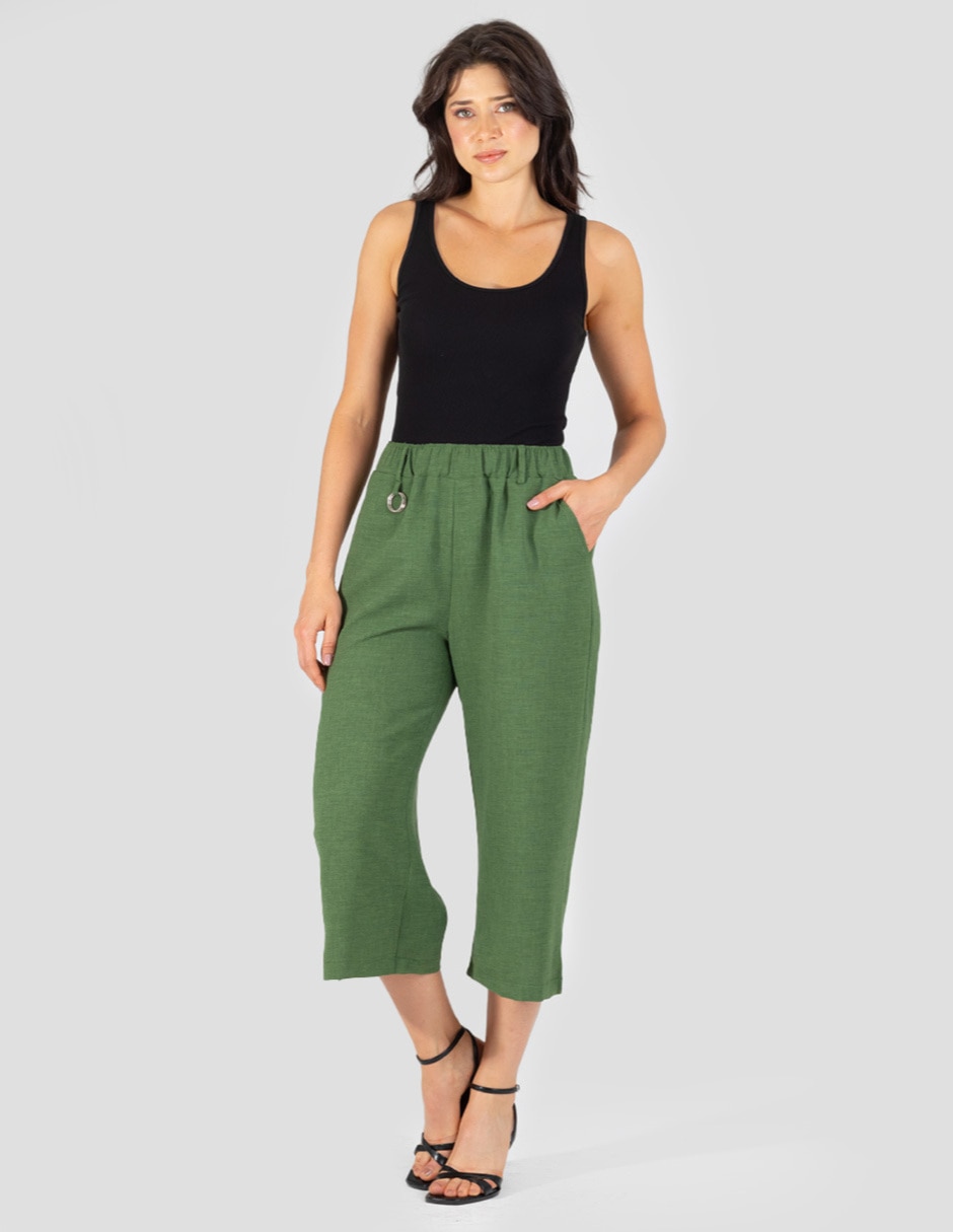 Pantalón capri regular para mujer Pantalón capri regular para mujer