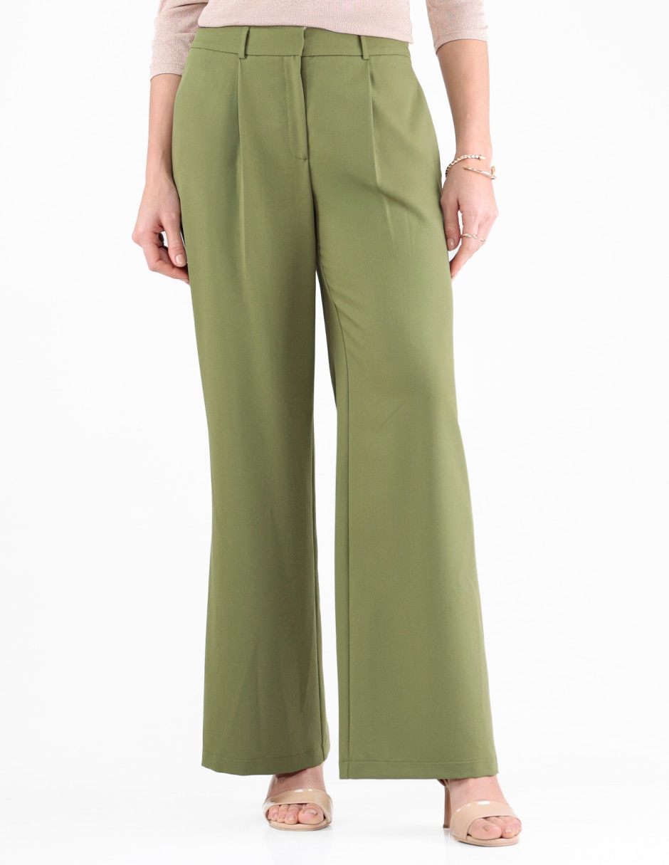 Pantalón regular recto para mujer