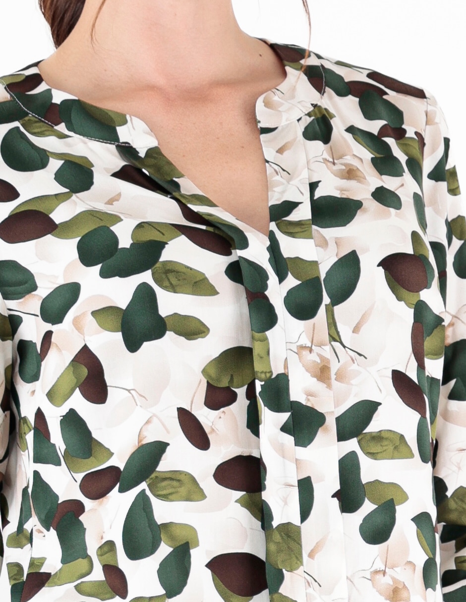 Blusa manga al codo para mujer
