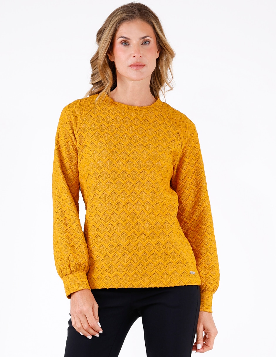 Blusa manga larga para mujer