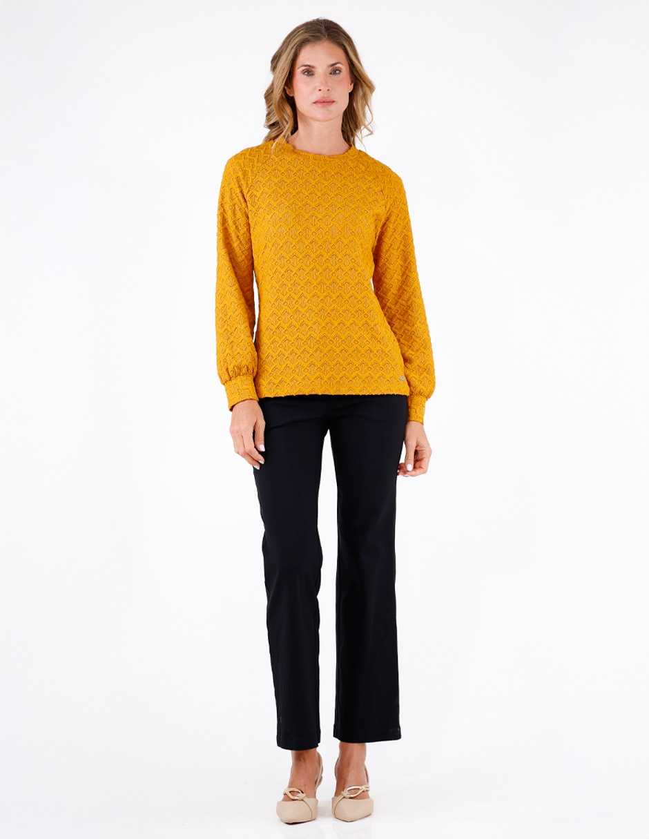 Blusa manga larga para mujer