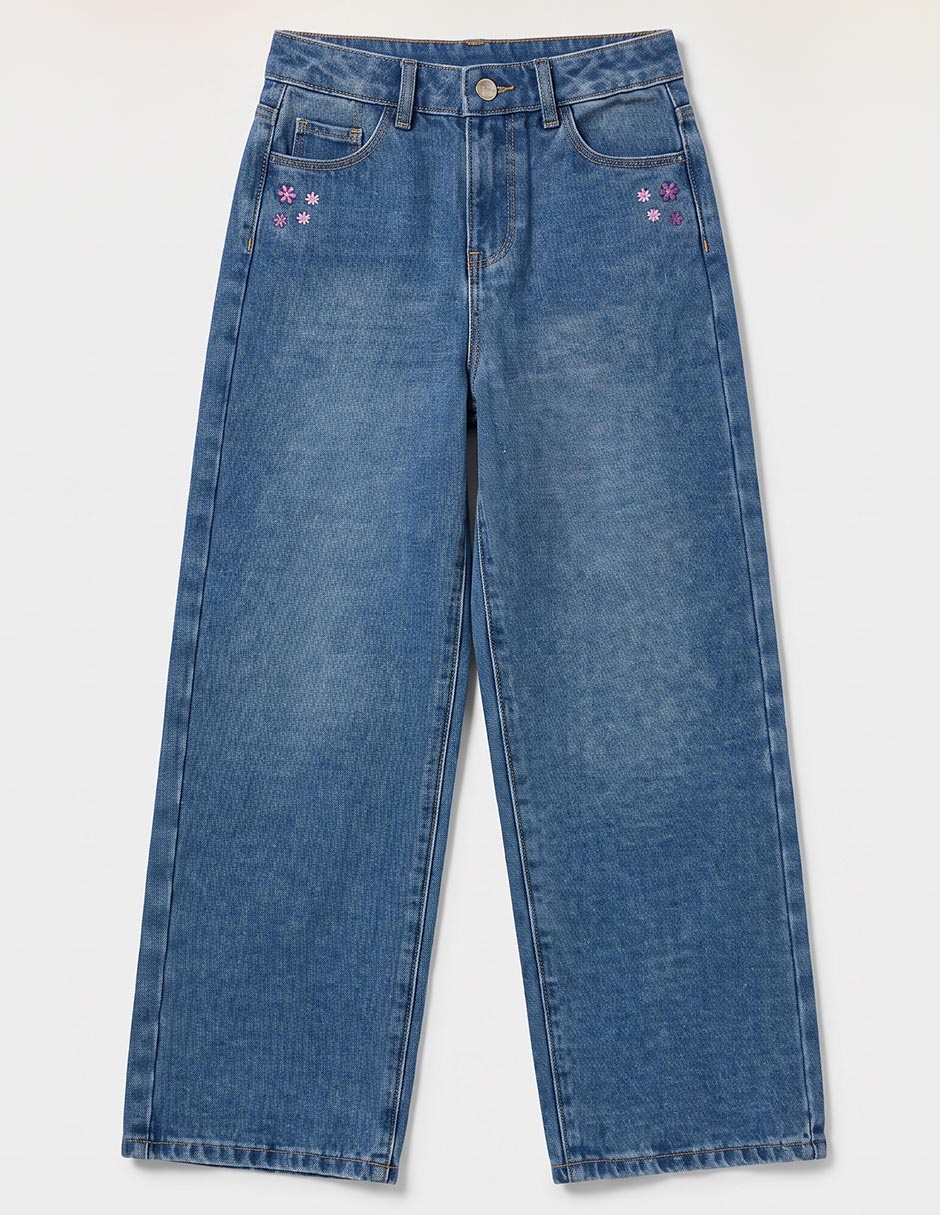 Jeans lavado medio para niña 4