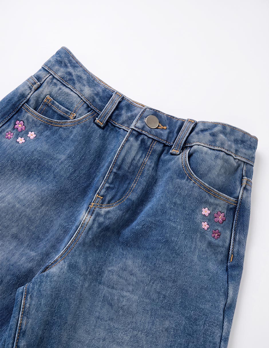 Jeans lavado medio para niña 2