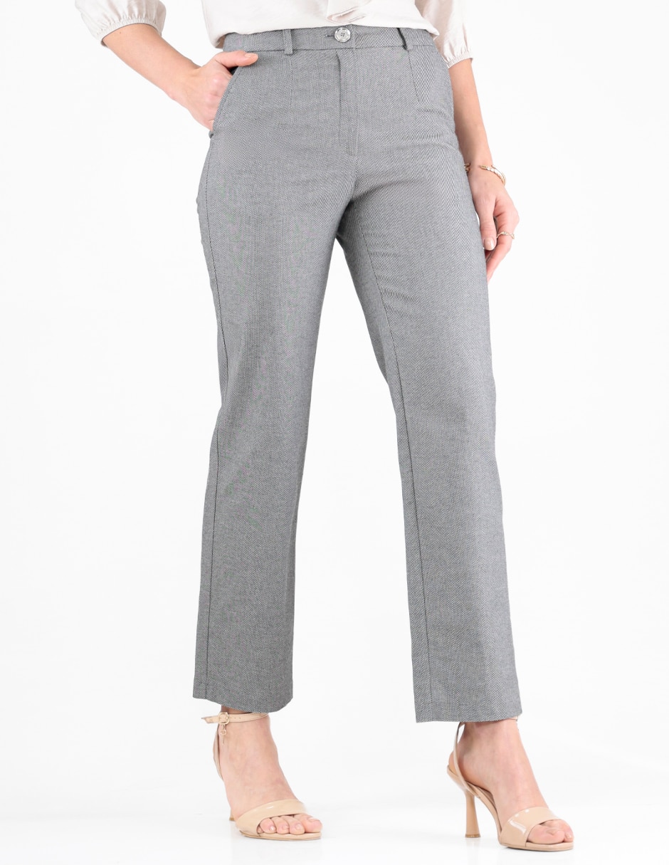 Pantalón chino recto para mujer