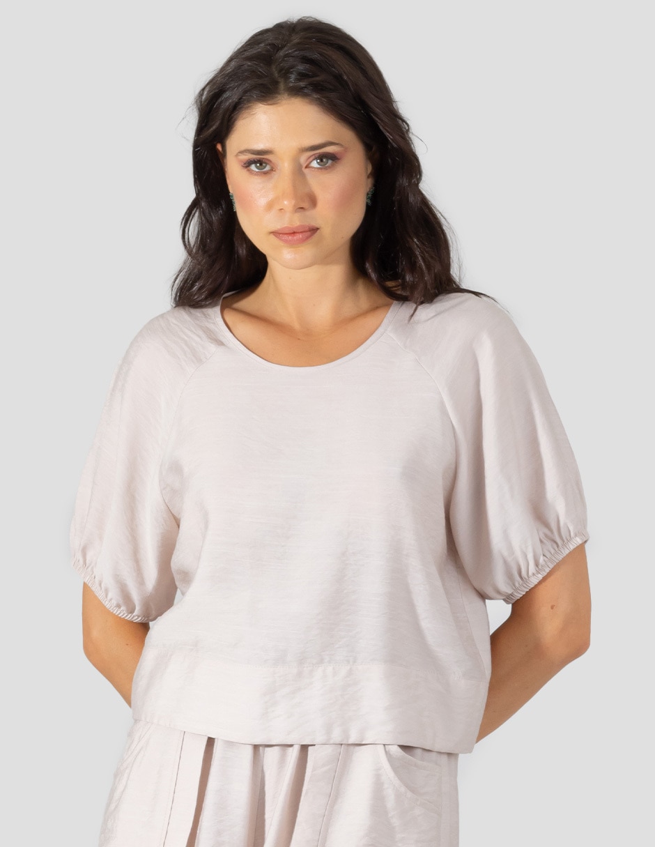 Blusa manga corta para mujer