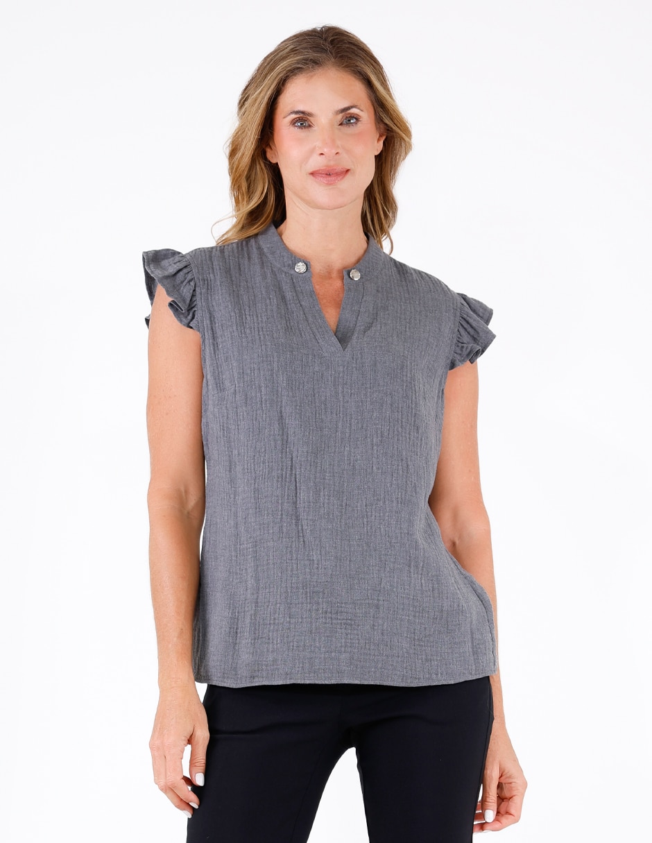 Blusa manga corta para mujer