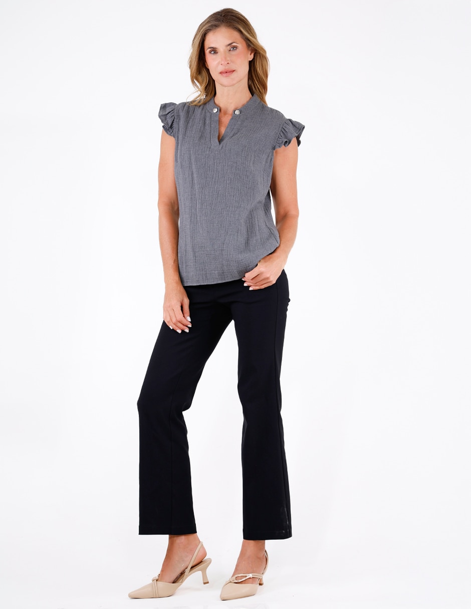 Blusa manga corta para mujer 4