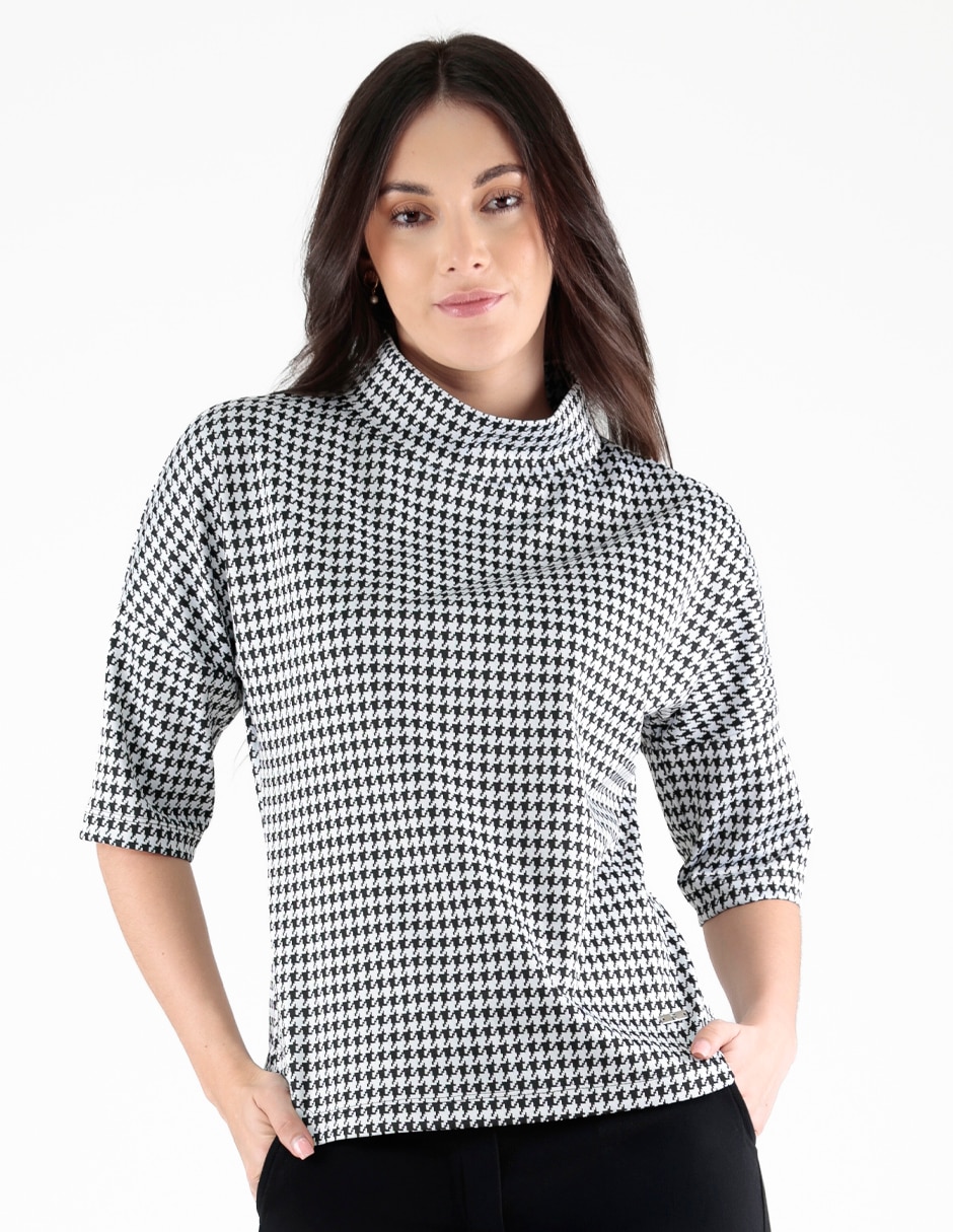 Blusa manga al codo para mujer