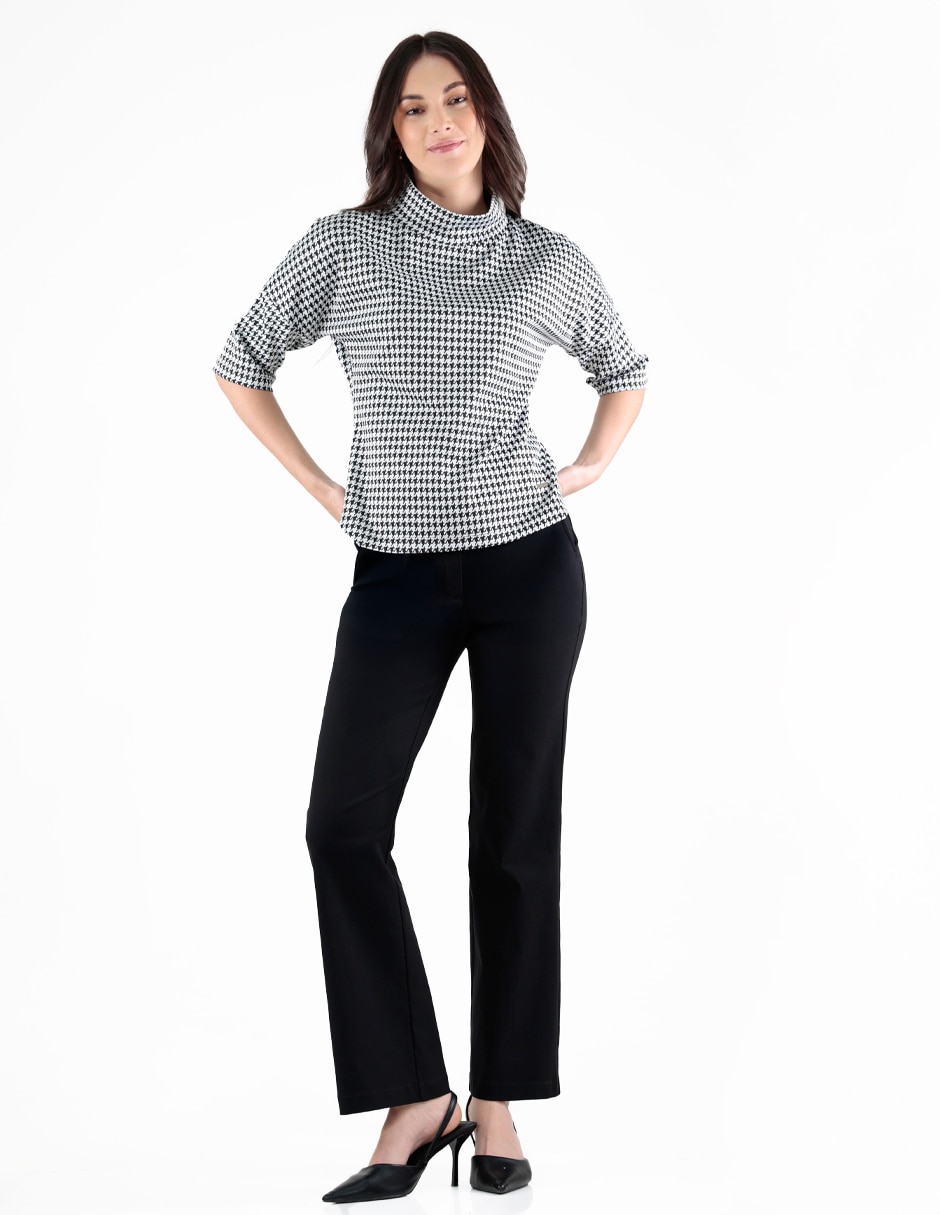 Blusa manga al codo para mujer