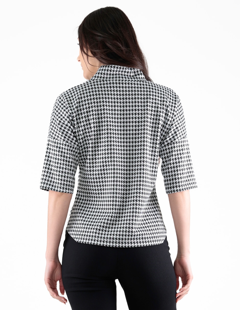 Blusa manga al codo para mujer