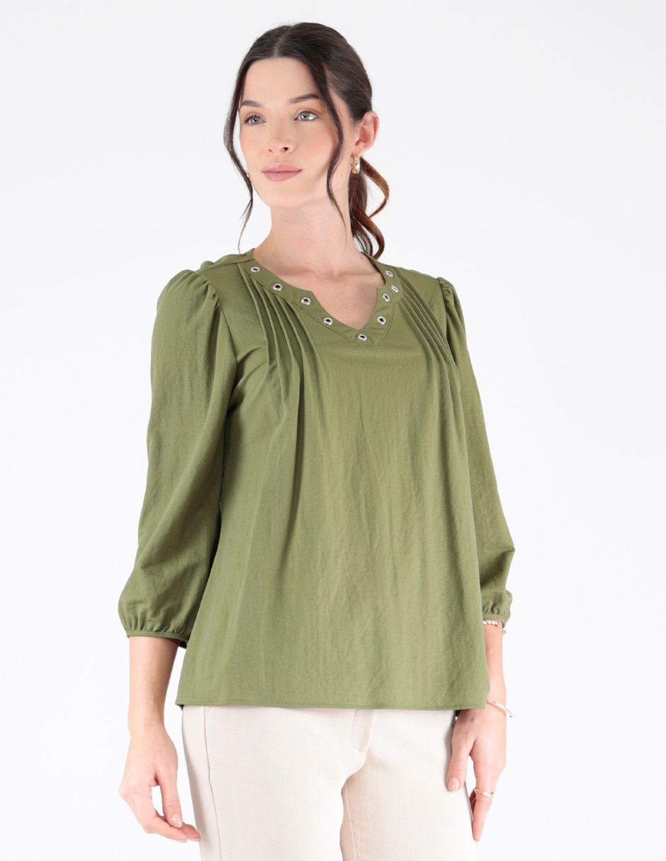 Blusa manga 3/4 para mujer