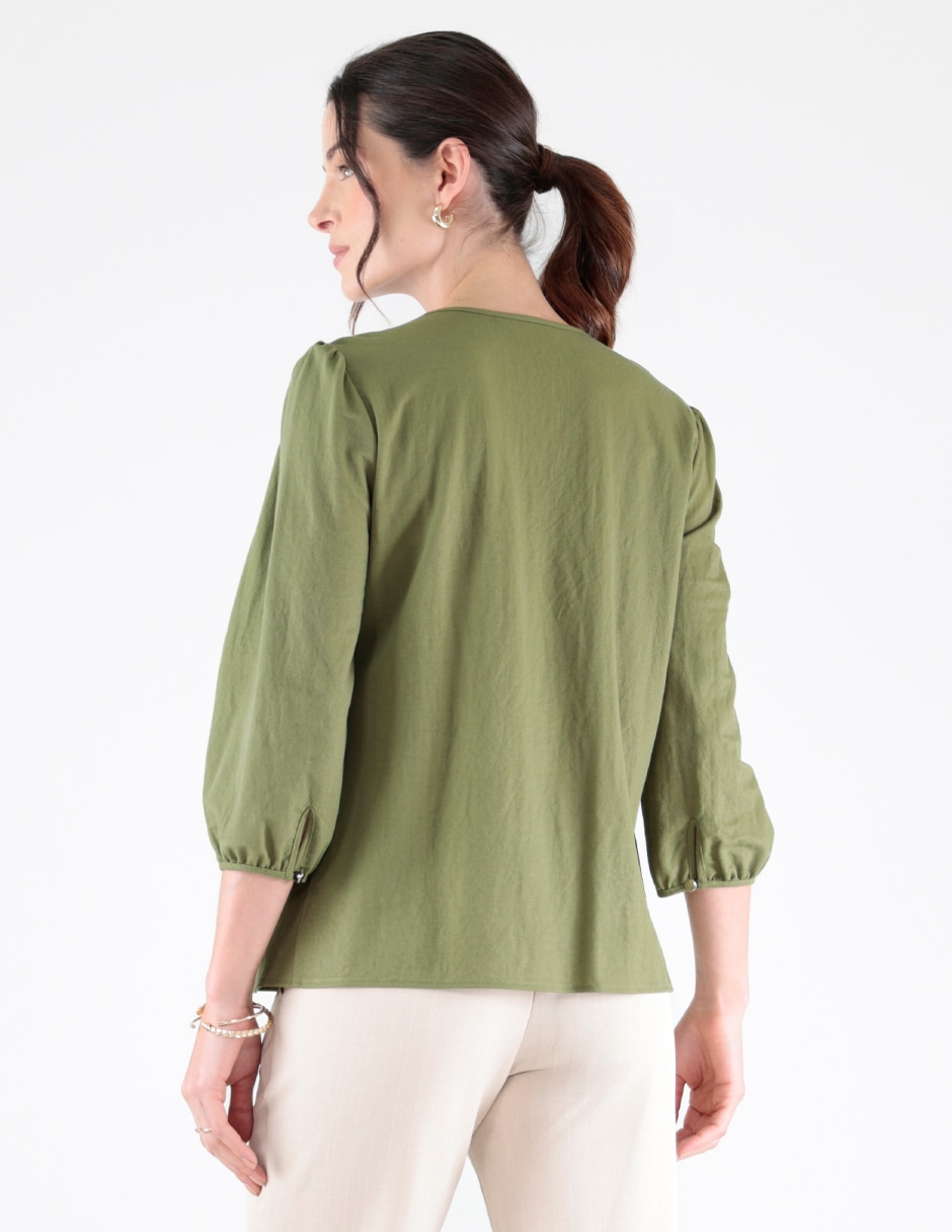 Blusa manga 3/4 para mujer