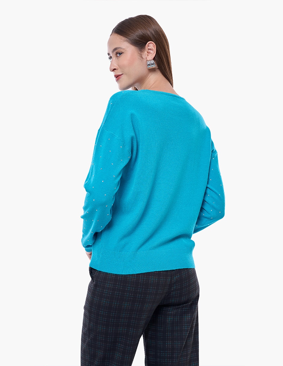 Suéter cuello redondo para mujer
