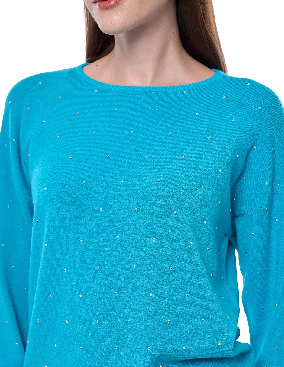 Suéter cuello redondo para mujer