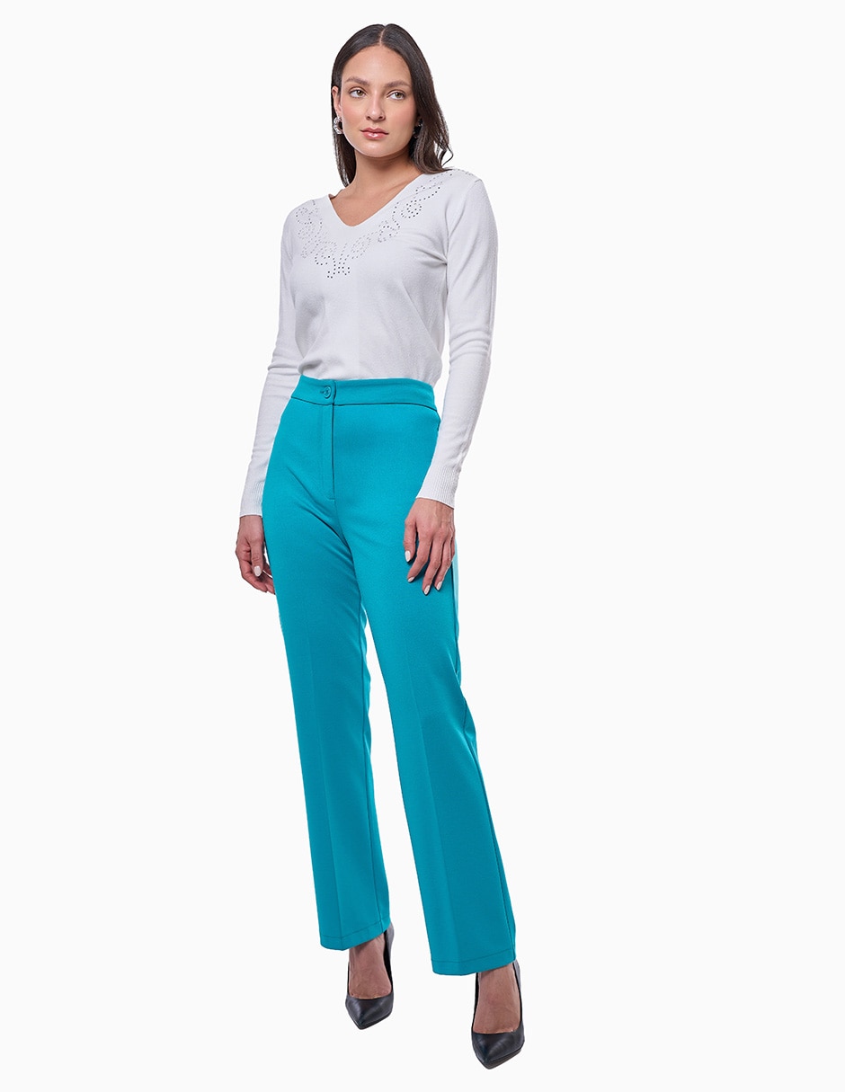 Pantalón de vestir mujer recto para mujer 3