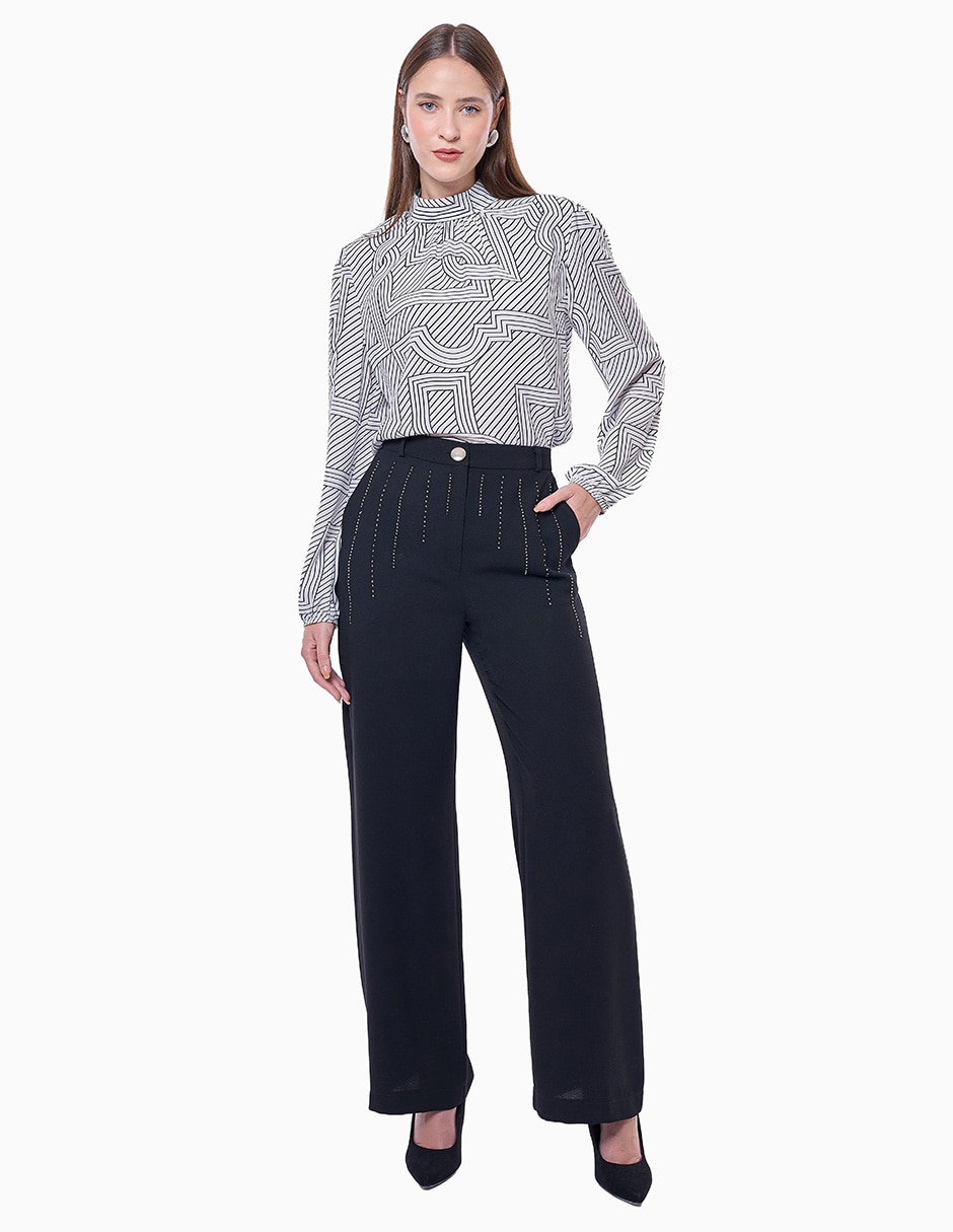 Pantalón regular mujer recto para mujer