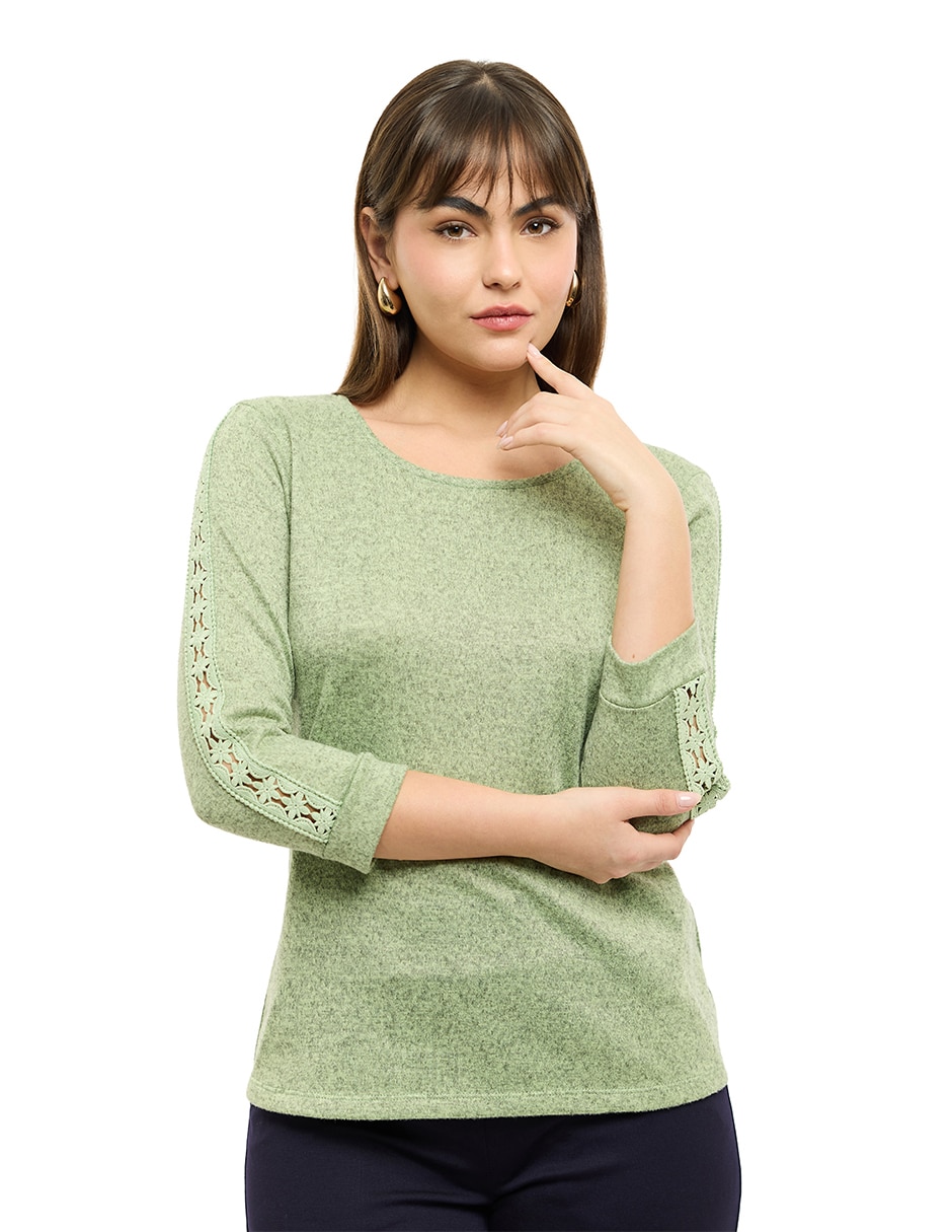 Blusa manga 3/4 para mujer
