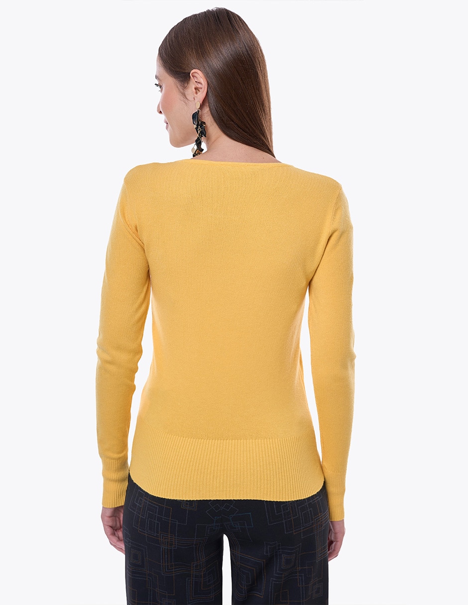 Suéter cuello redondo para mujer