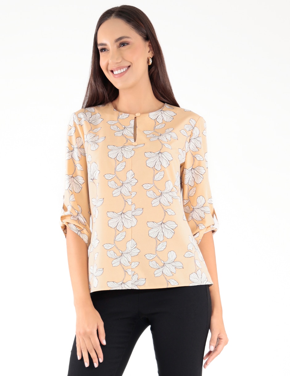 Blusa manga 3/4 para mujer Blusa manga 3/4 para mujer
