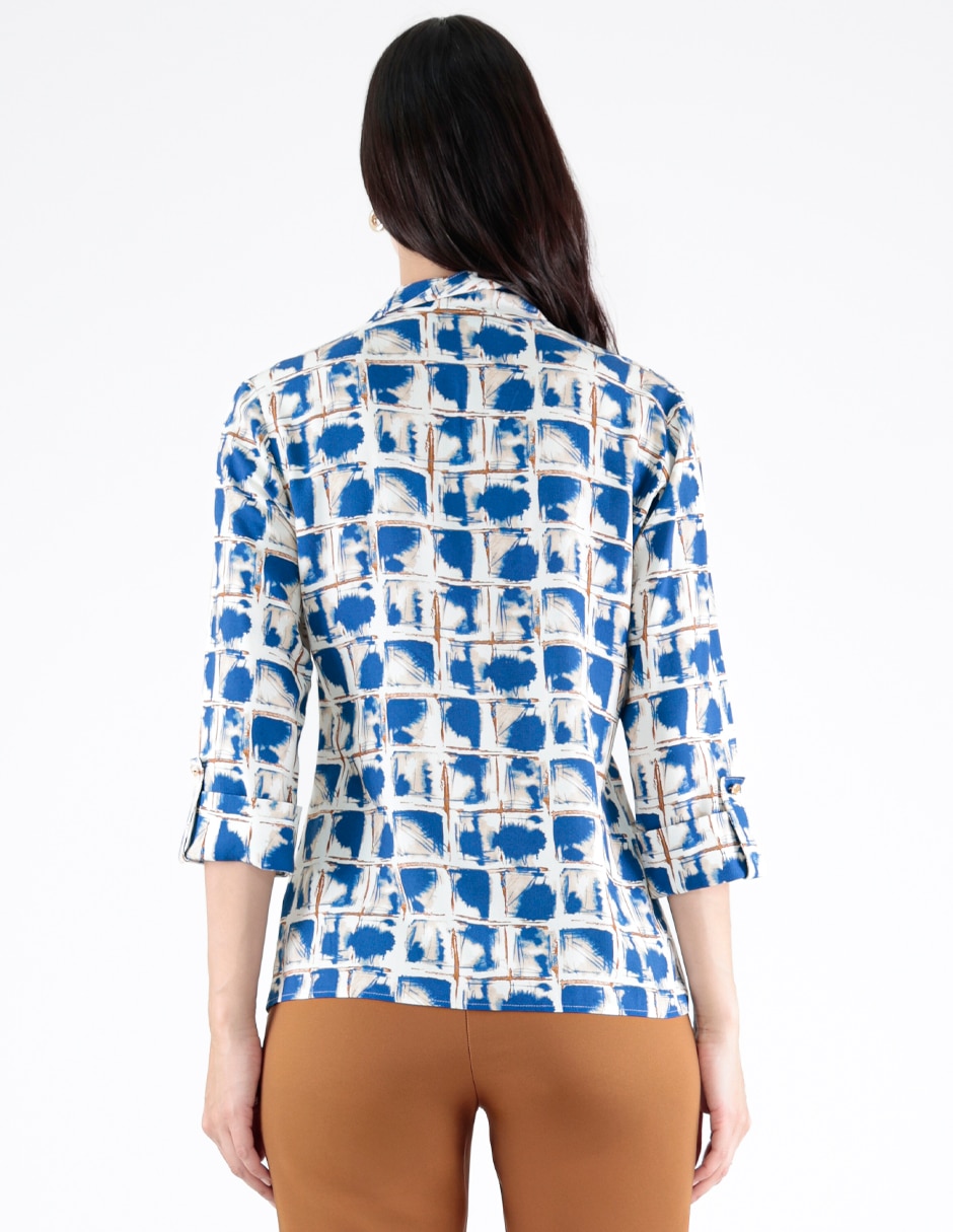 Blusa Pierre Cardin manga 3/4 para mujer
