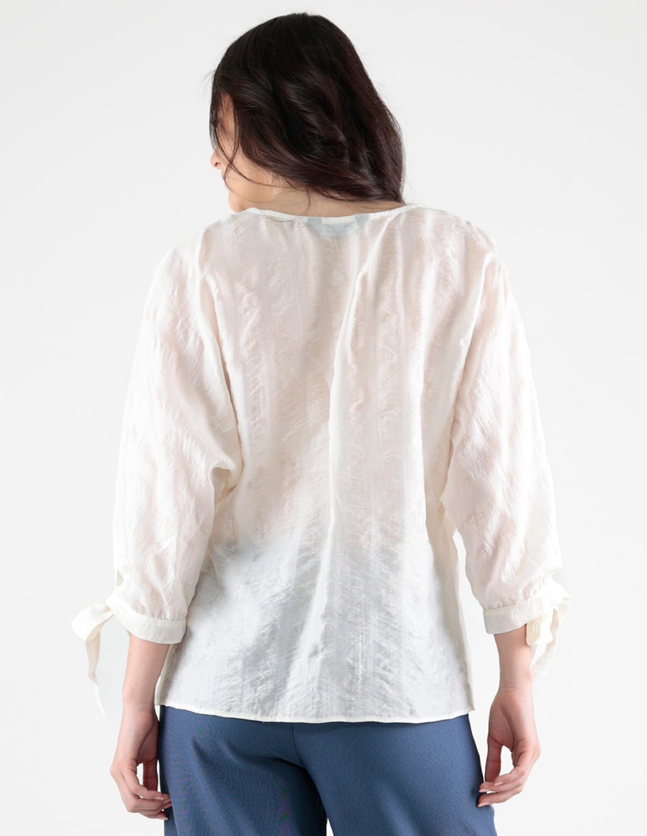 Blusa Pierre Cardin manga 3/4 para mujer