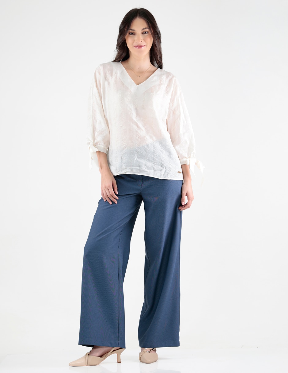 Blusa Pierre Cardin manga 3/4 para mujer