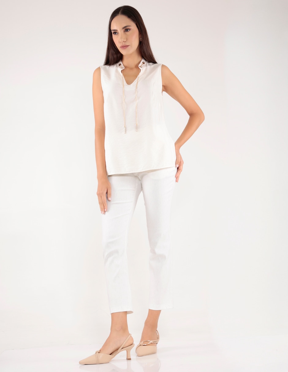 Blusa sin manga para mujer 3