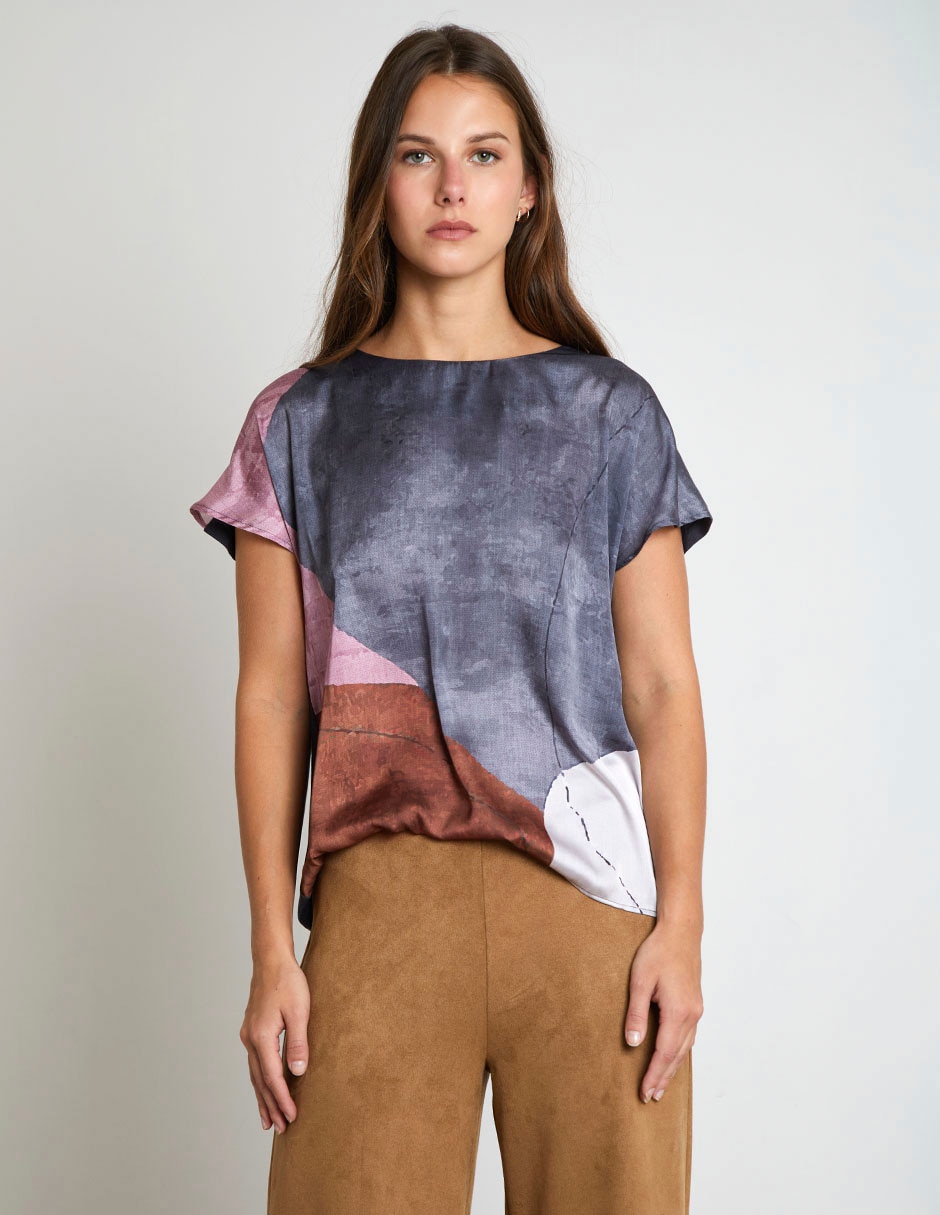 Blusa cuello redondo Blusa cuello redondo