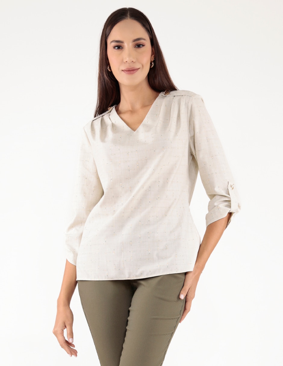 Blusa manga 3/4 para mujer