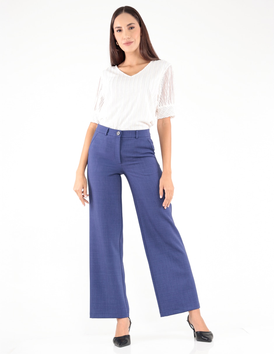 Pantalón regular recto para mujer 4