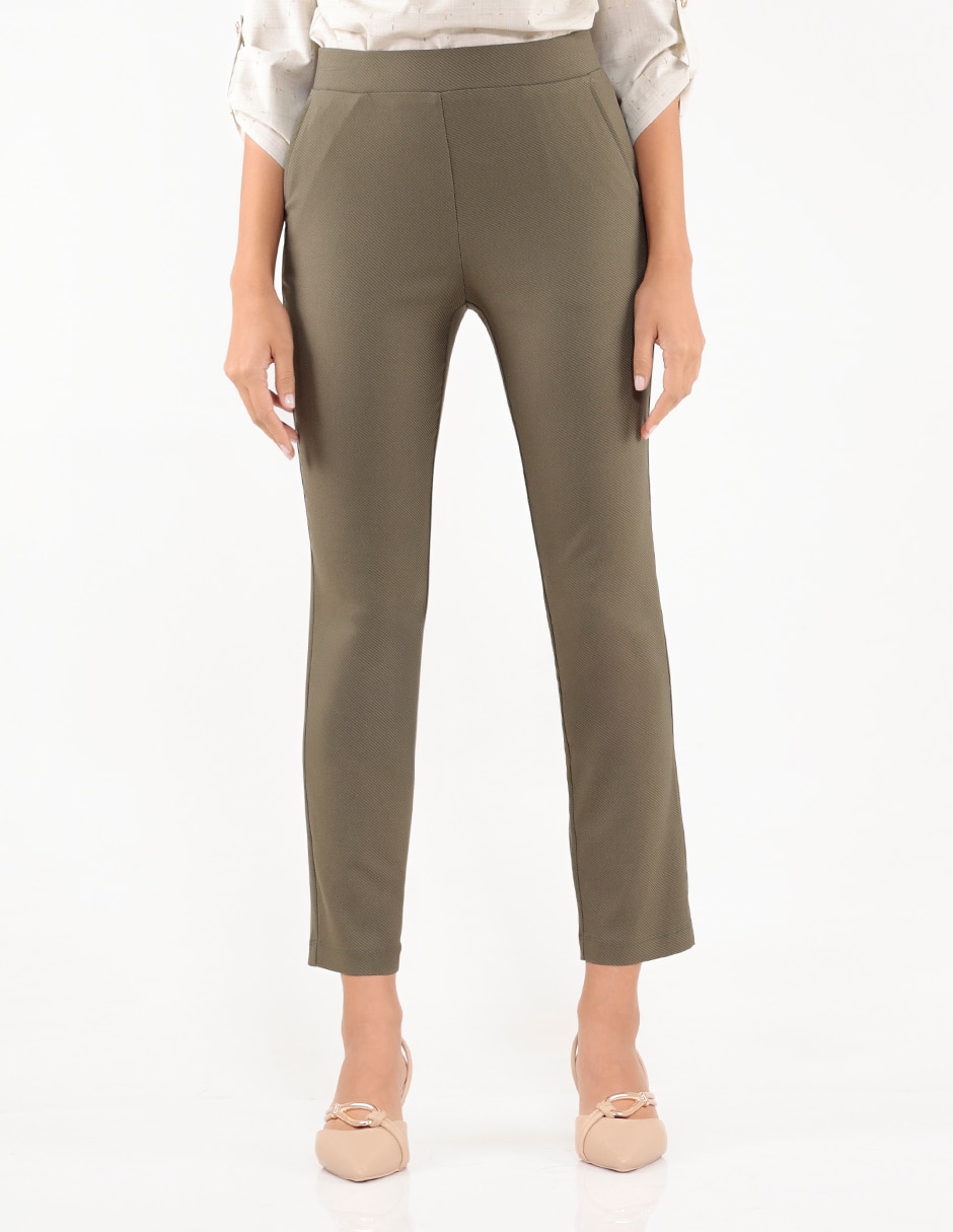 Pantalón chino regular para mujer Pantalón chino regular para mujer