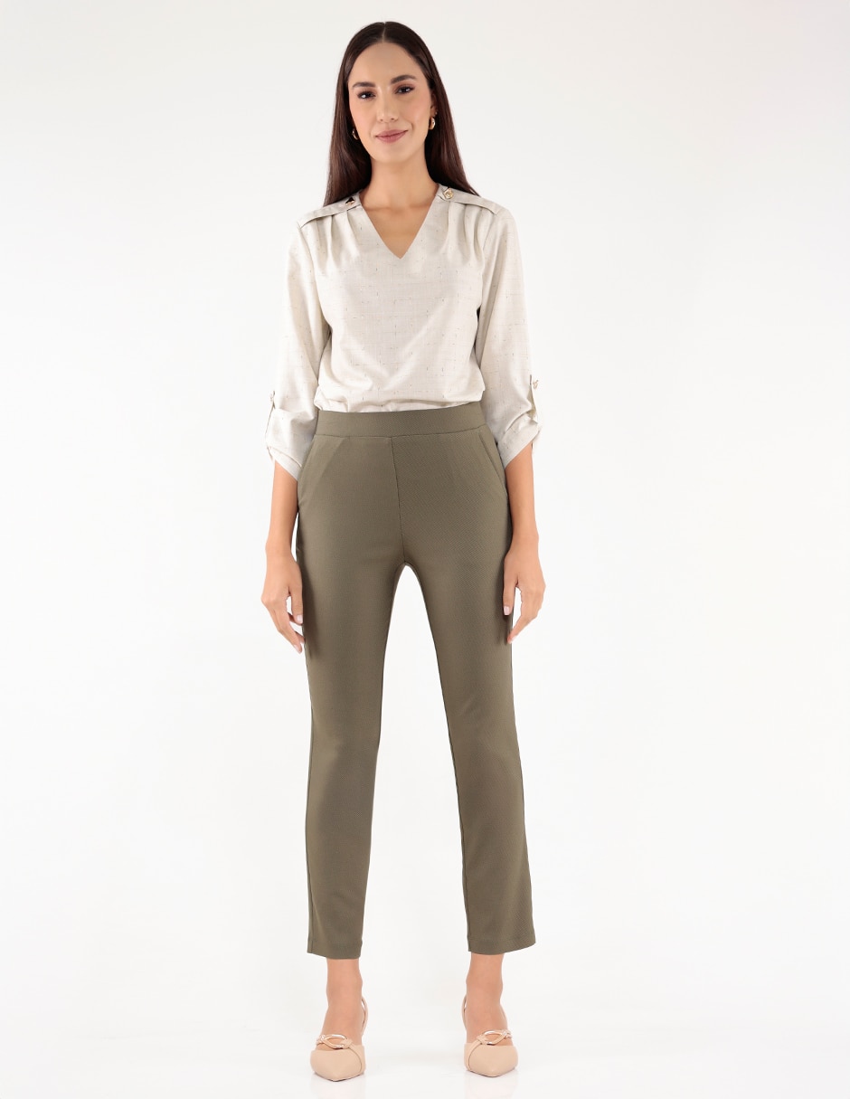 Pantalón chino regular para mujer 3
