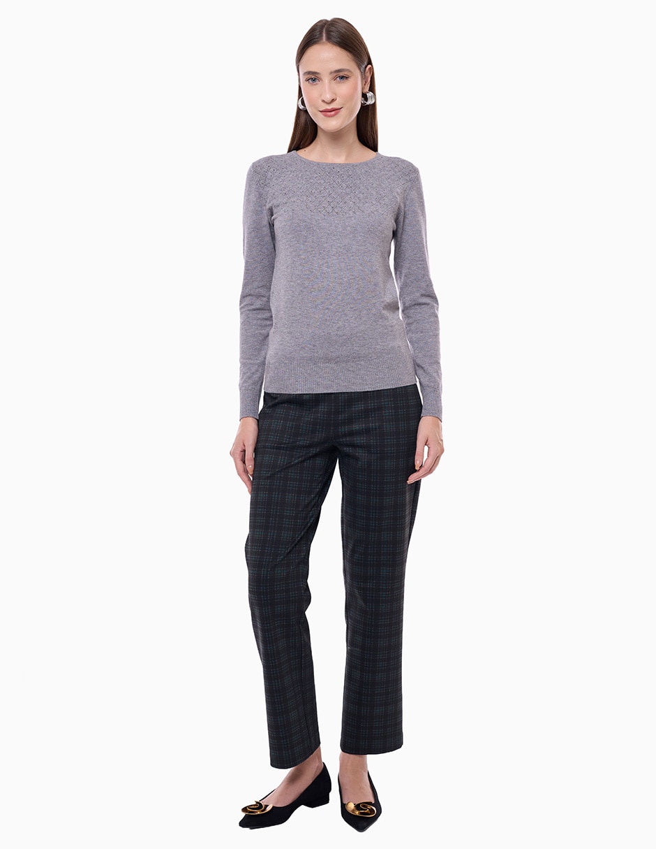 Suéter cuello redondo para mujer 3