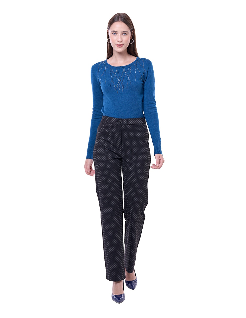 Pantalón regular mujer recto para mujer 3