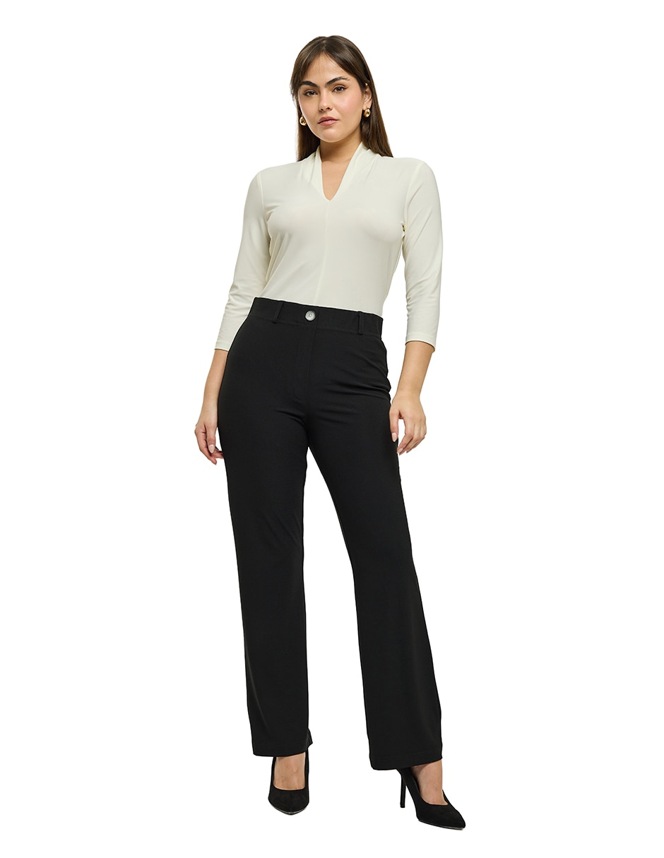 Pantal—n regular mujer recto para mujer 3