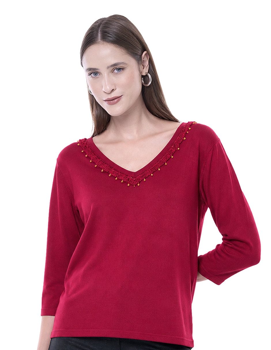 Blusa manga 3/4 para mujer