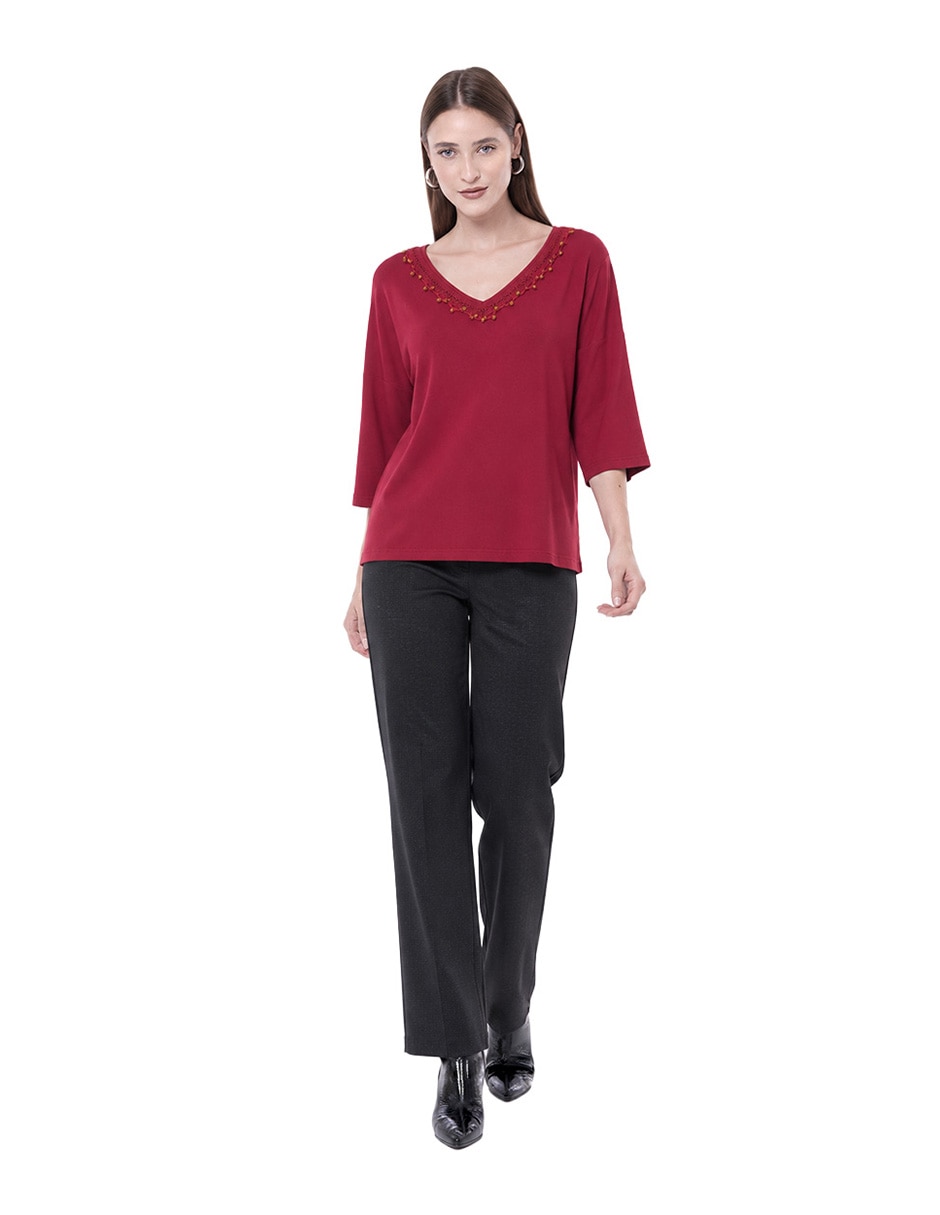 Blusa manga 3/4 para mujer