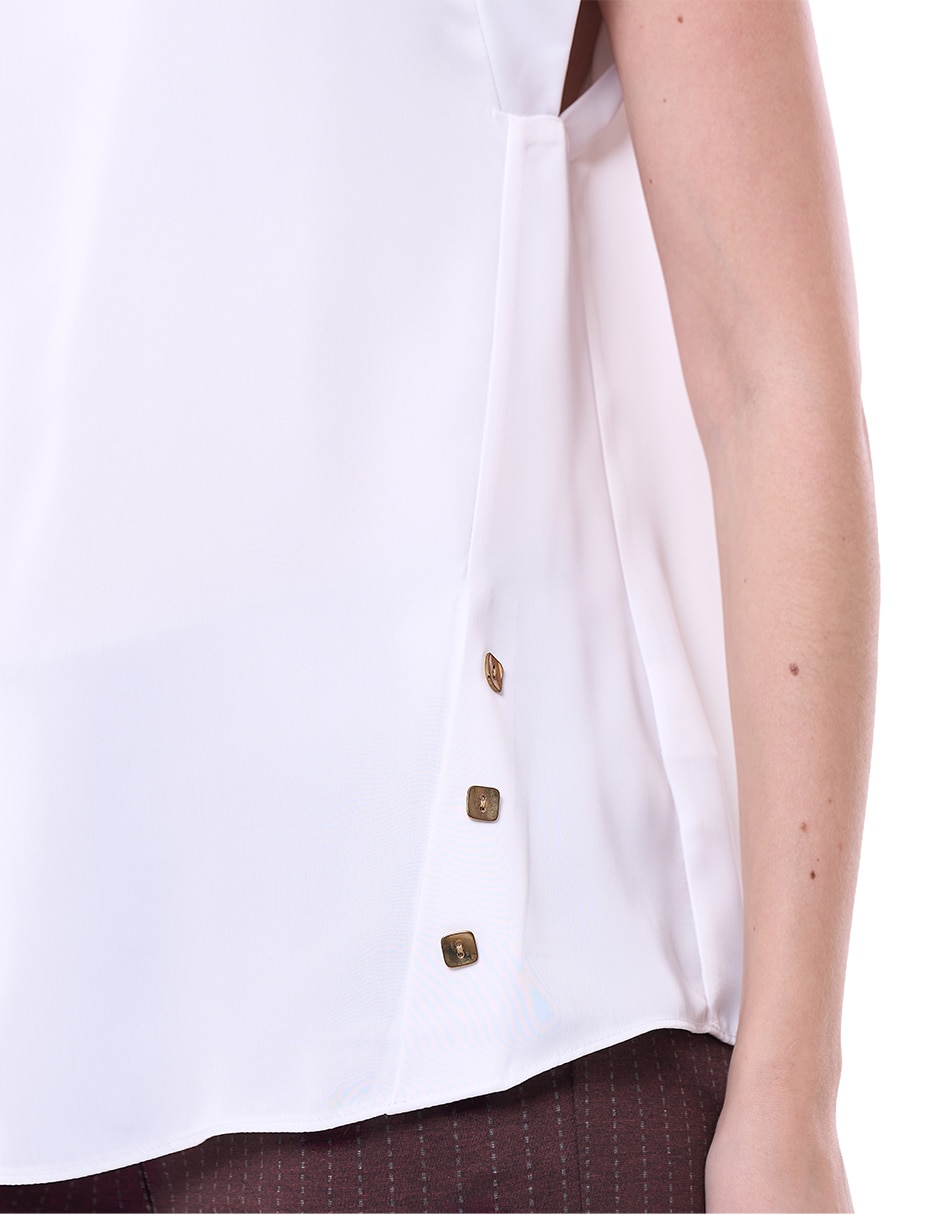 Blusa mujer sin manga para mujer 4