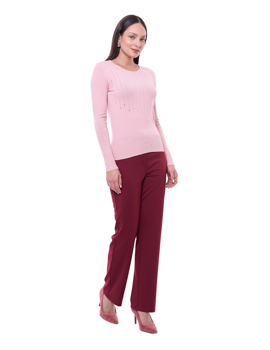Suéter cuello redondo para mujer 3
