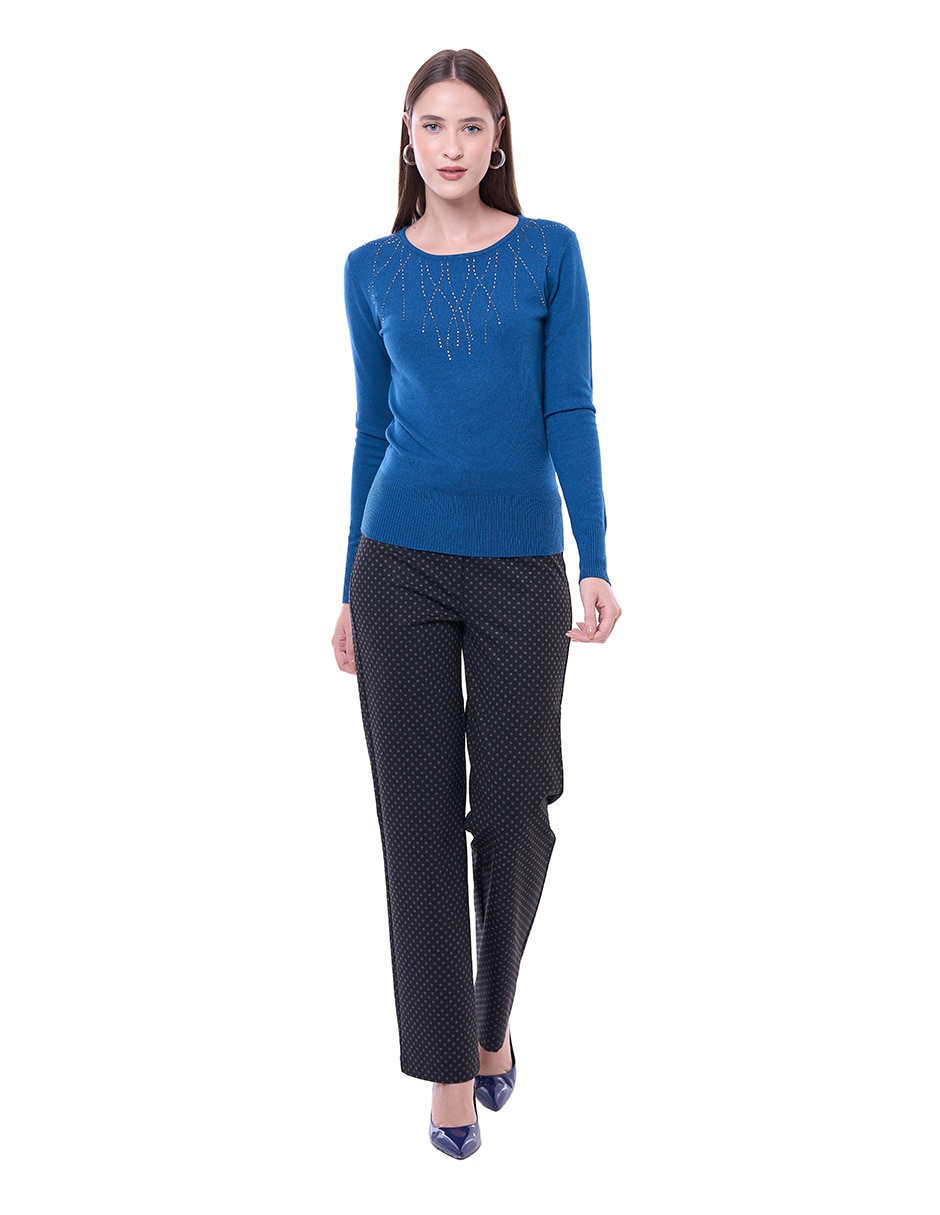 Suéter cuello redondo para mujer 3