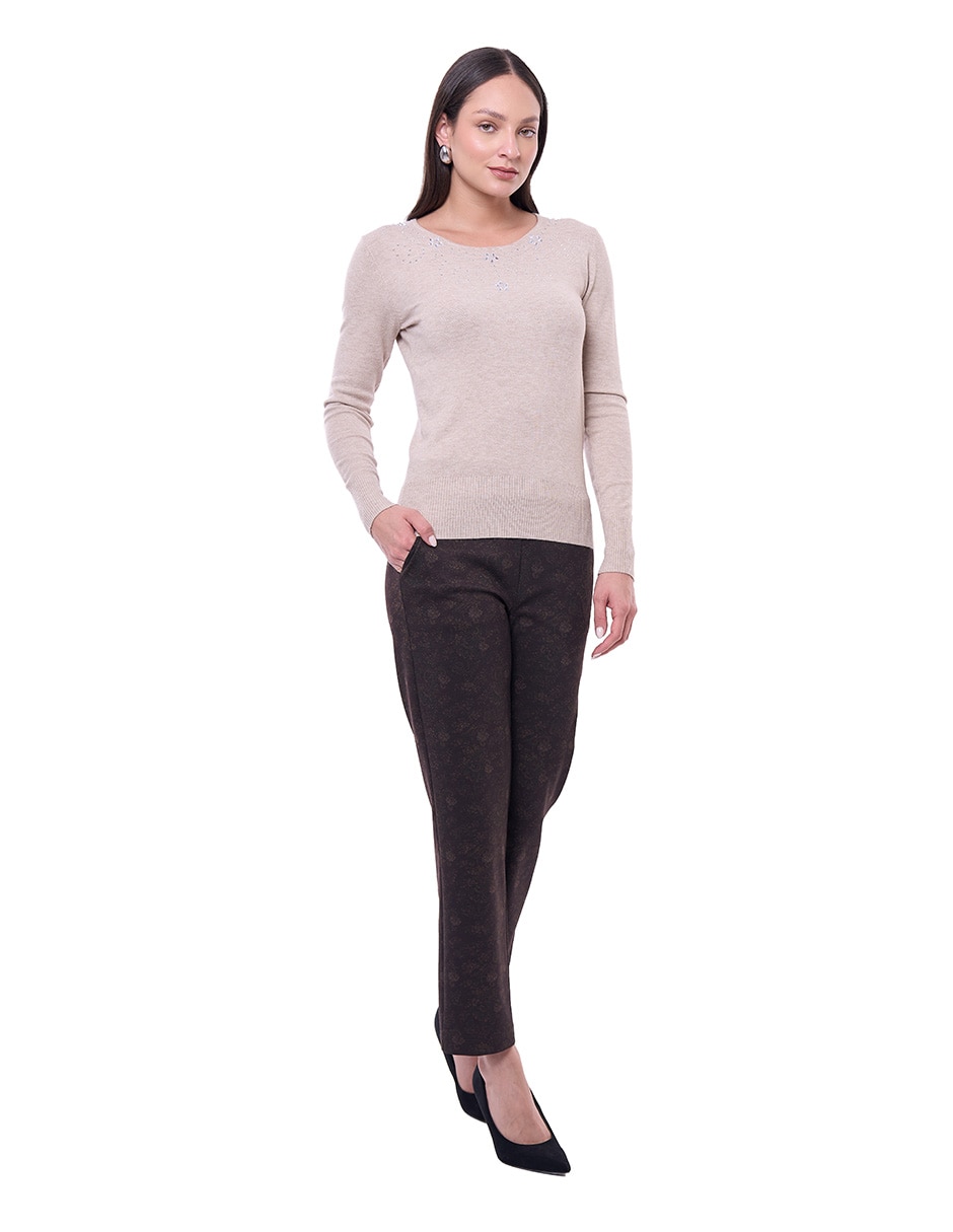 Suéter cuello redondo para mujer 3