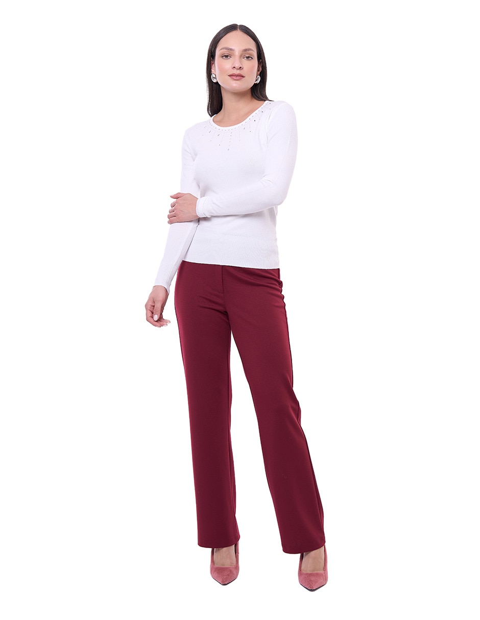 Suéter cuello redondo para mujer 3