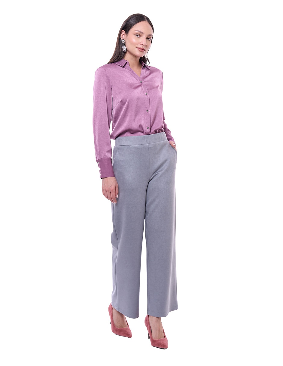 Pantalón regular recto para mujer 4