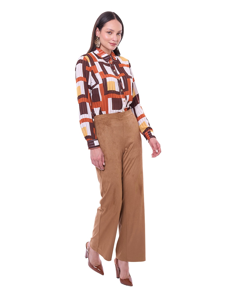 Pantalón regular recto para mujer 4