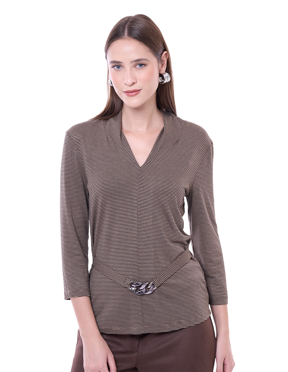 Blusa manga 3/4 para mujer