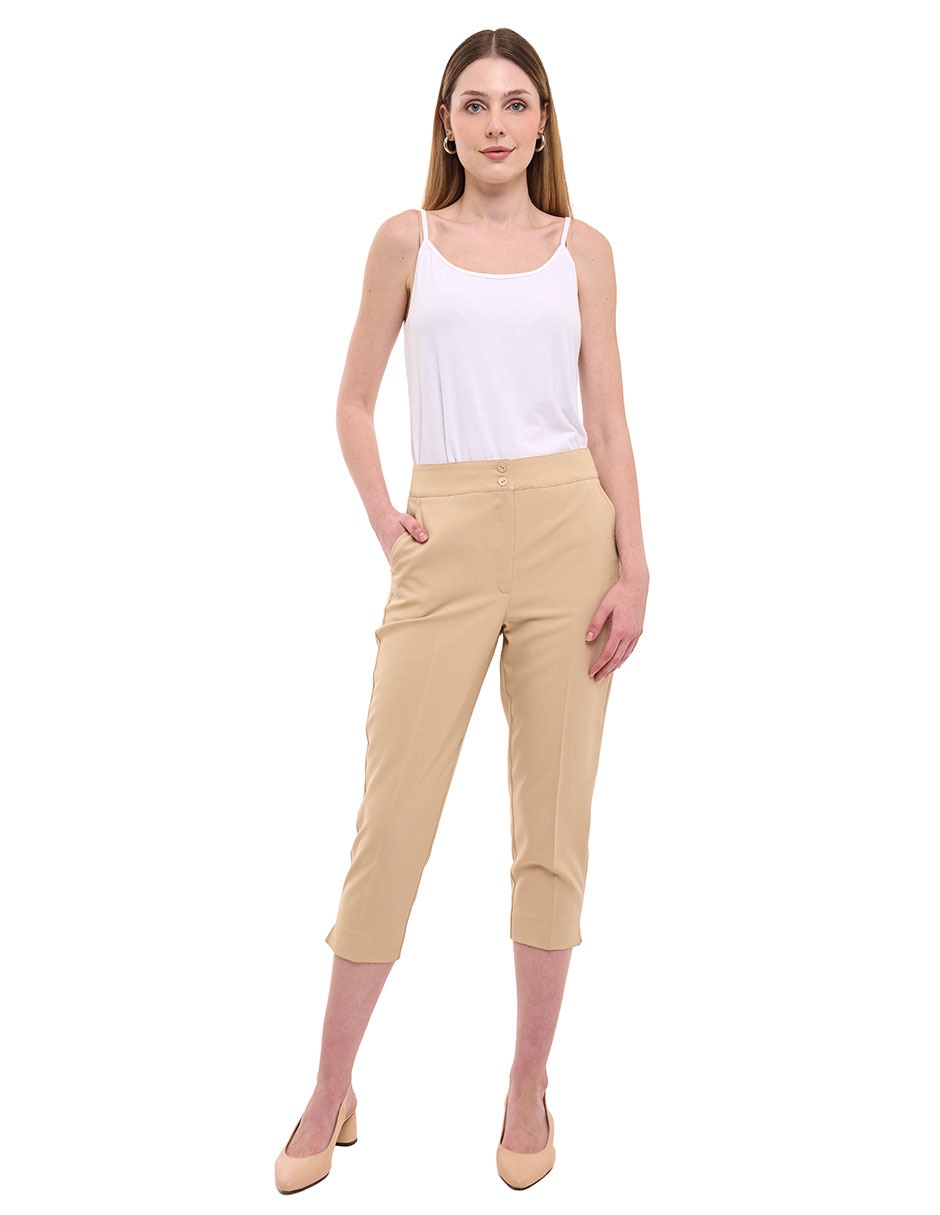 Pantalón capri mujer skinny para mujer